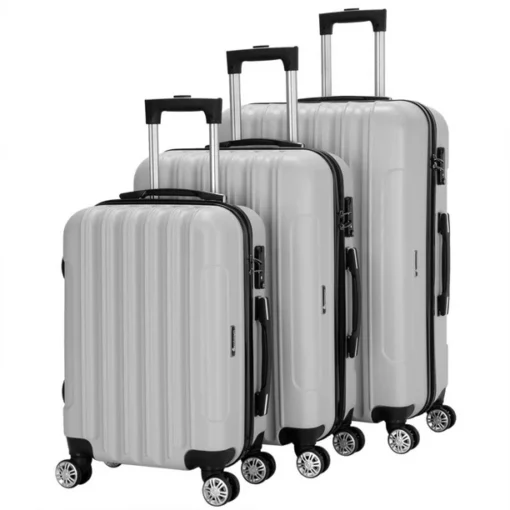 Zimtown 3-Piece Nested Spinner Suitcase Lightweight Luggage 29.53 in, Gray