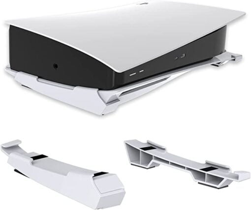 NexiGo PS5 Accessories Horizontal Stand, [Minimalist Design], PS5 Base Stand, Compatible with Playstation 5 Disc & Digital Editions, White