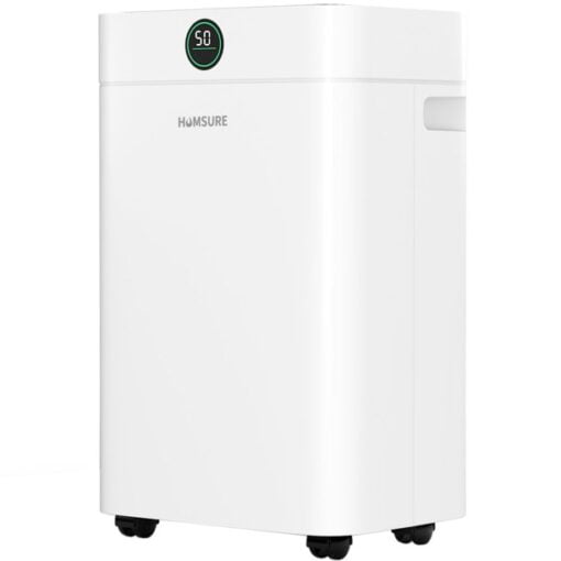 HUMSURE 50 Pint Dehumidifier 3000 Sq.Ft Room, for Basements with Drain Hose, Ideal for Large&Medium Sized Bathroom and Bedroom (White)